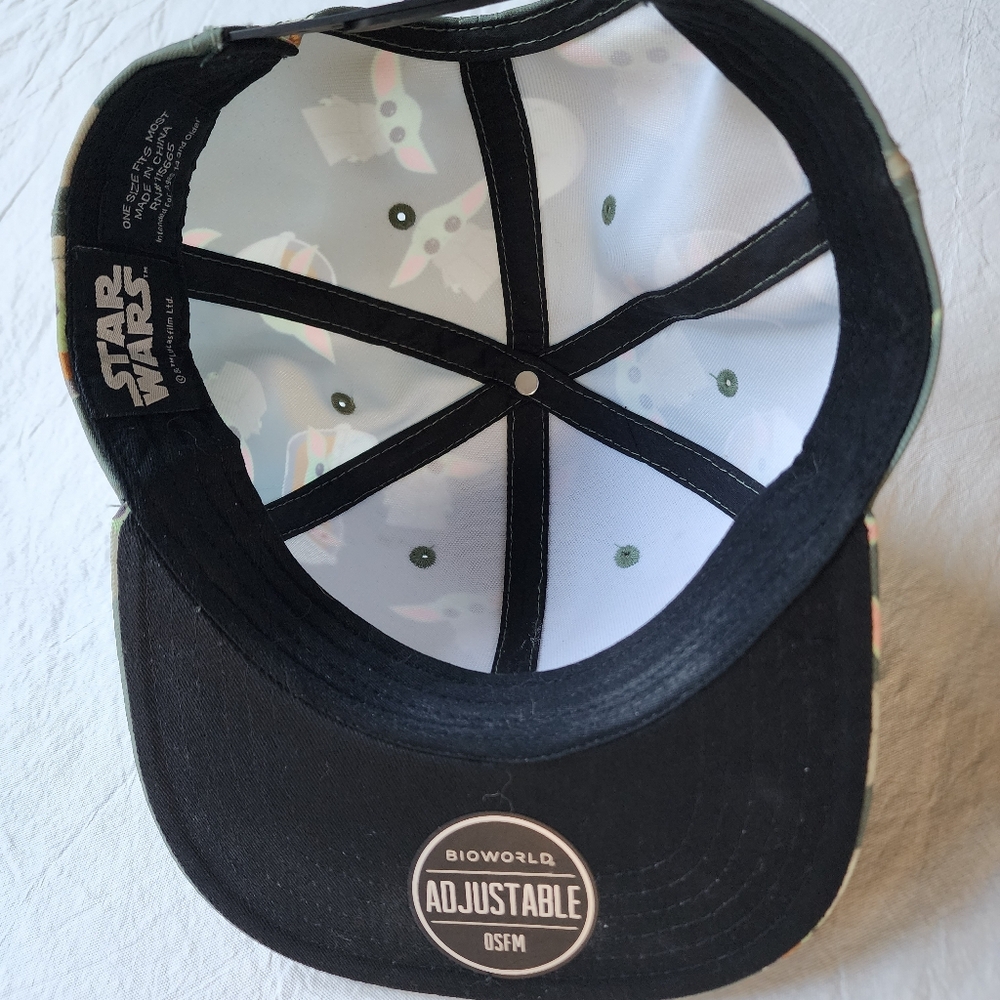 STAR WARS Men's Licensed Mandalorian Baby Yoda All Over Print Snapback Cap Hat - Picture 6 of 6